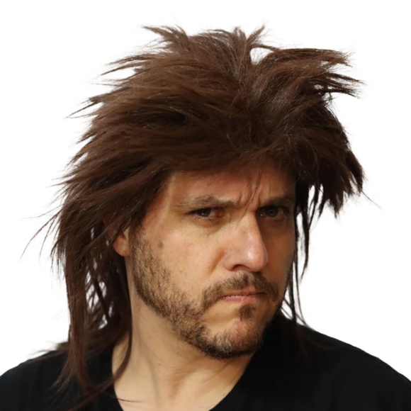 Brown Rod Rocker Wig - Picture 1 of 3